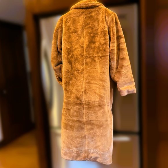 NWT Juicy Couture Sz Medium Teddy Trench Coat Brown Long Women - Picture 14 of 15